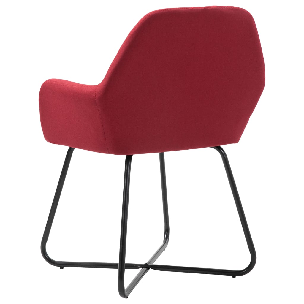 vidaXL Blagovaonske stolice od tkanine 2 kom crvena boja vina