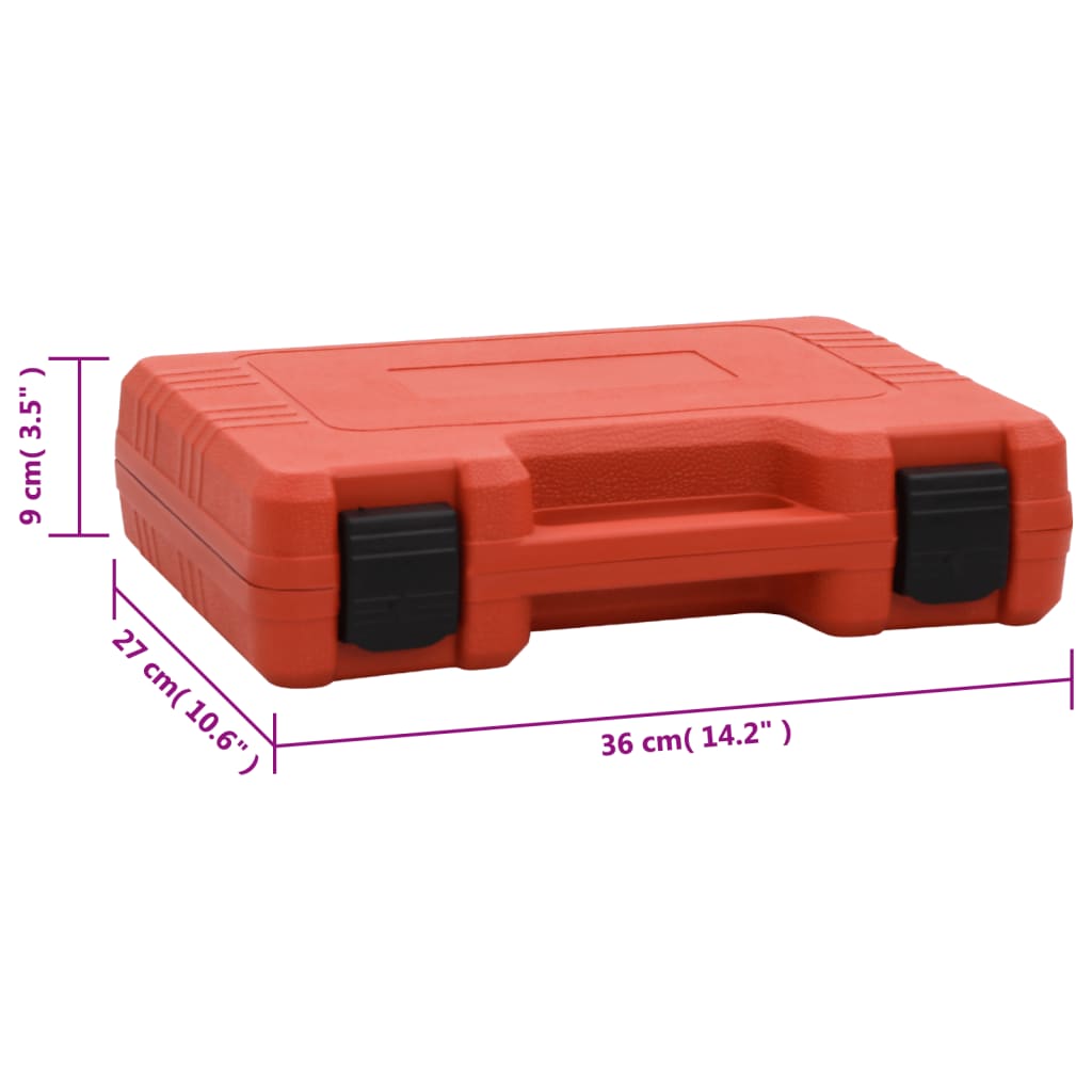 vidaXL Komplet za otkrivanje curenja klima-uređaja crveni 36x27x9 cm
