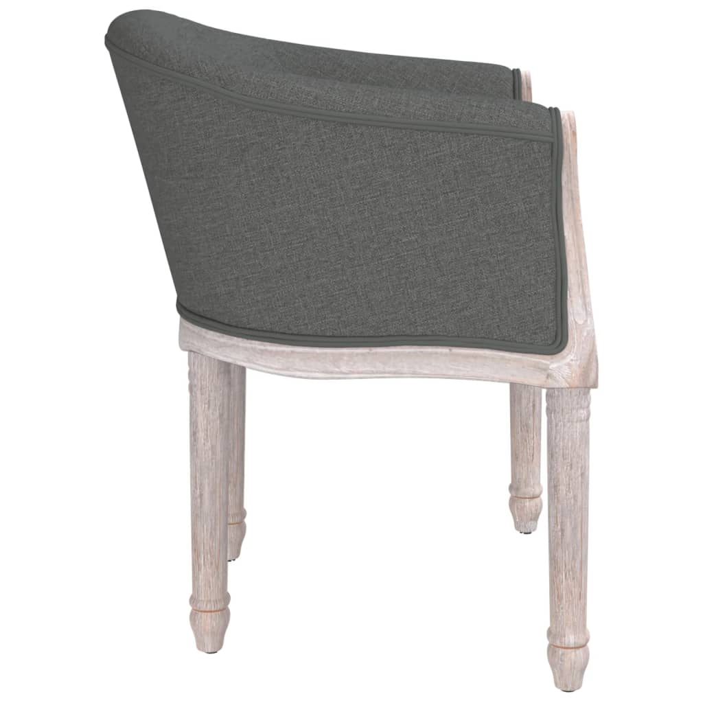 vidaXL Blagovaonska stolica od tkanine tamnosiva