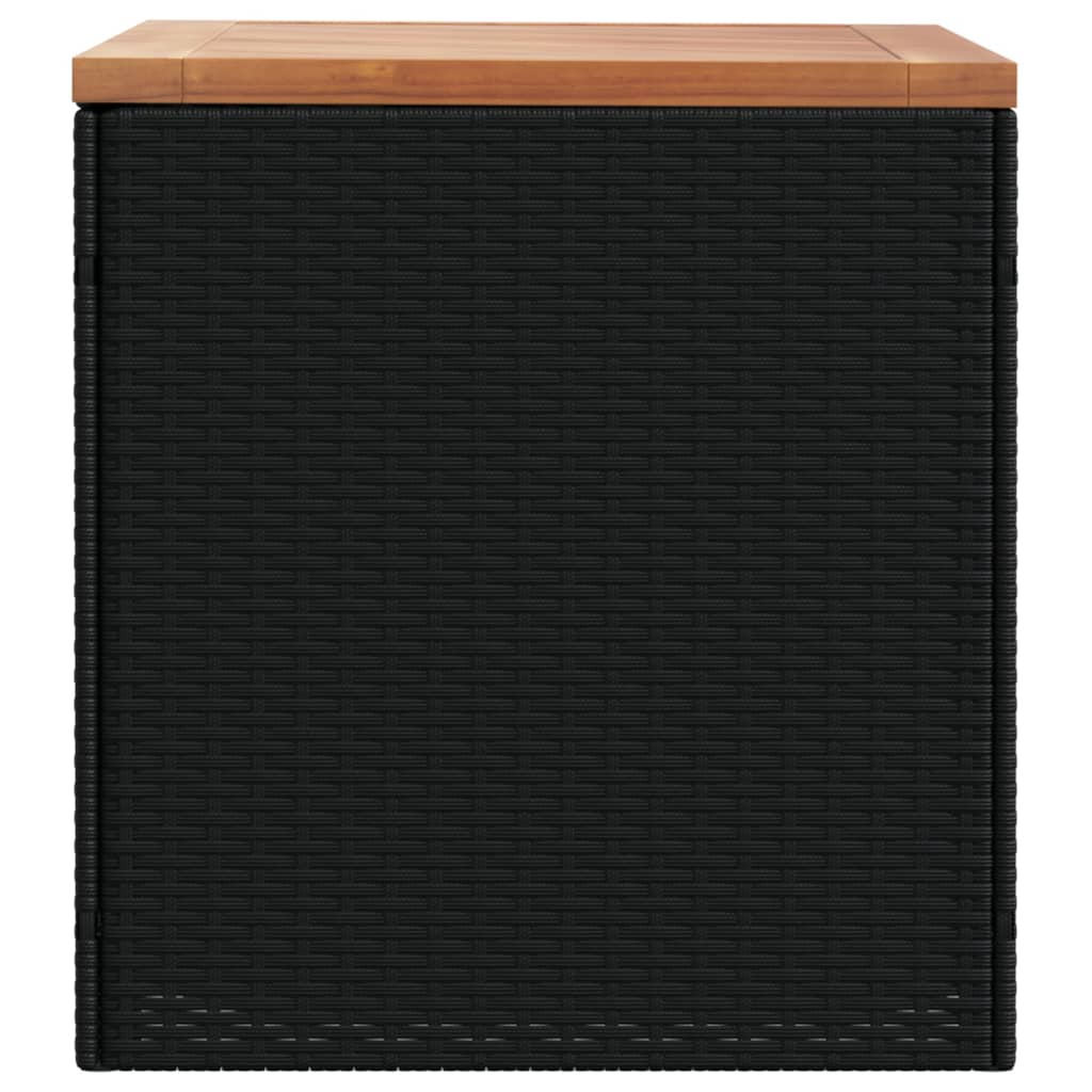 vidaXL Vrtna kutija za pohranu crna 110x50x54 cm od poliratana i drva