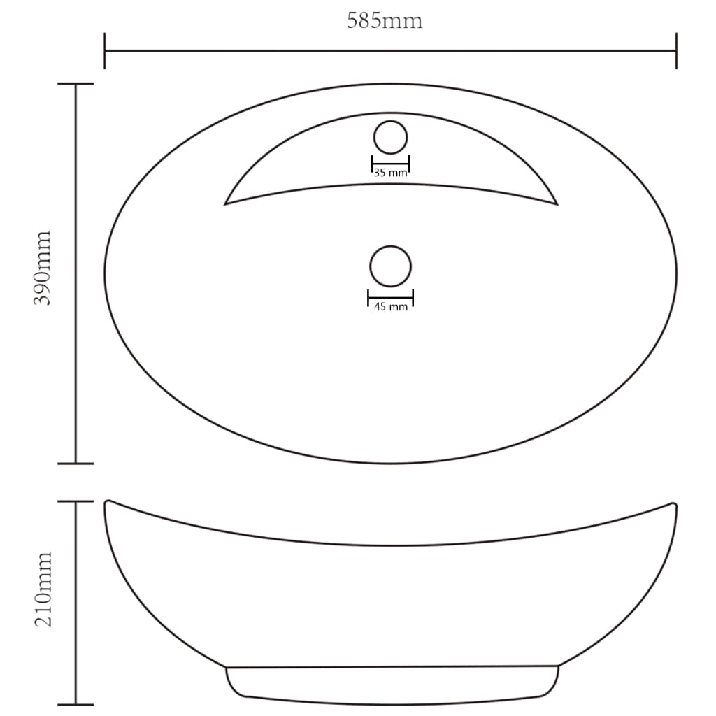 vidaXL Luksuzni ovalni umivaonik mat svjetlozeleni 58,5x39 cm keramički