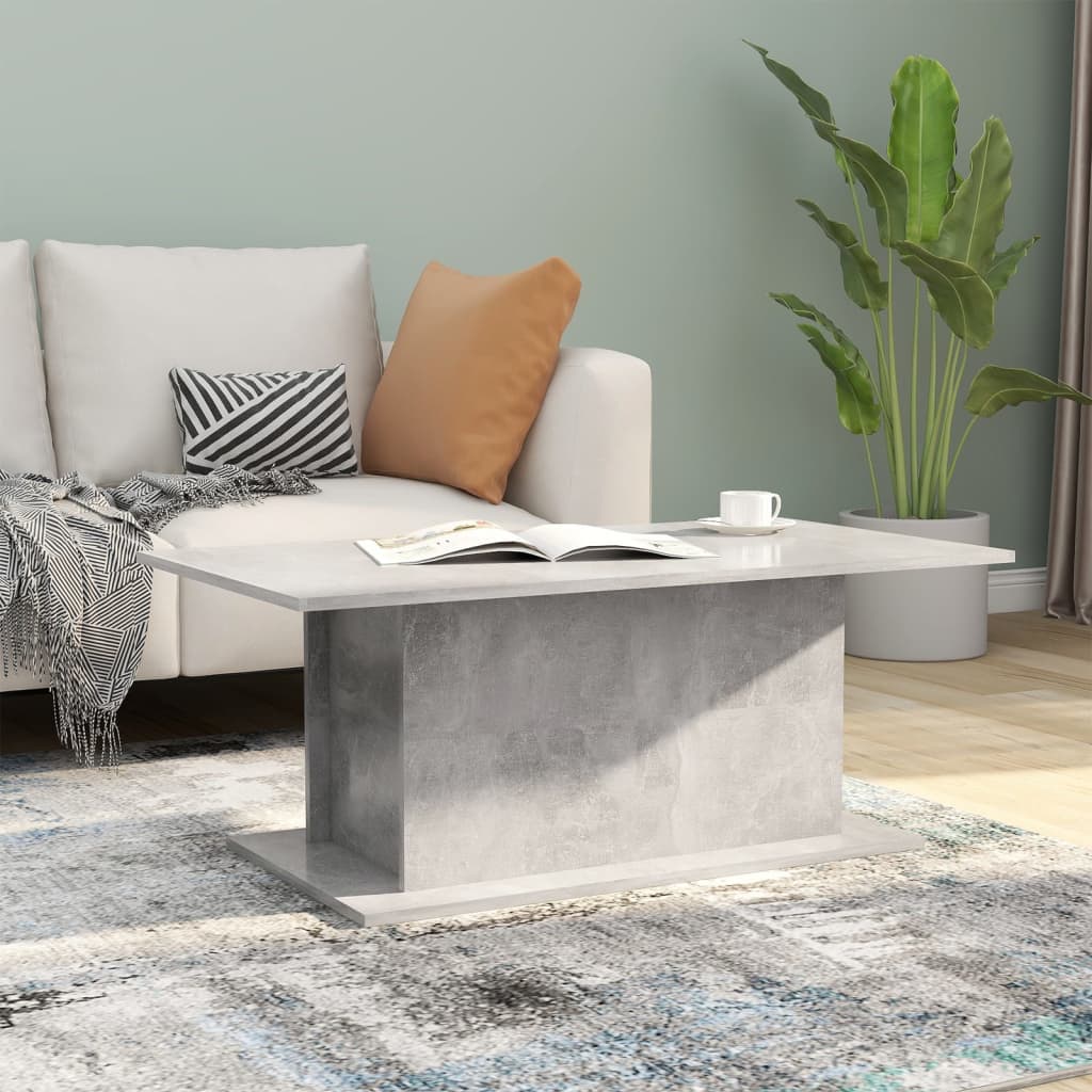 vidaXL Stolić za kavu siva boja betona 102 x 55,5 x 40 cm od iverice