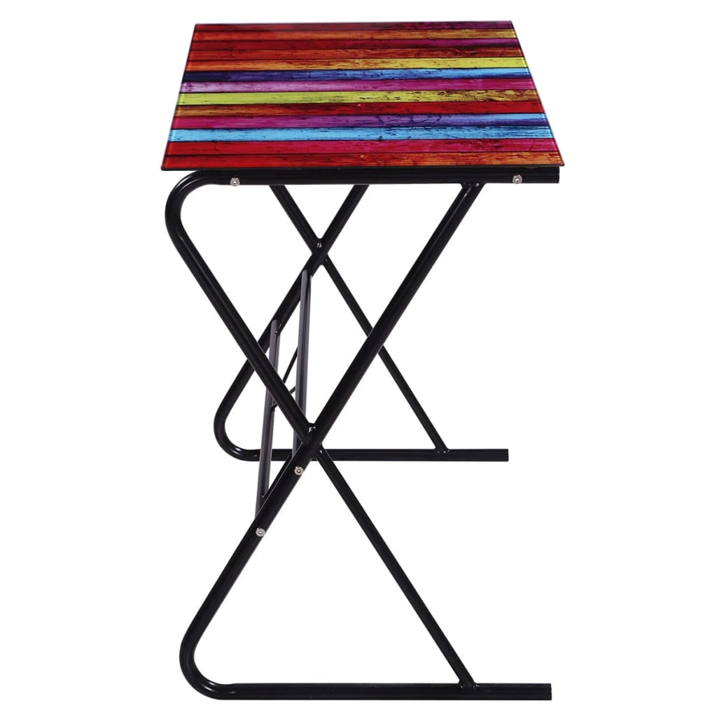 Stakleni stol s dizajnom duge