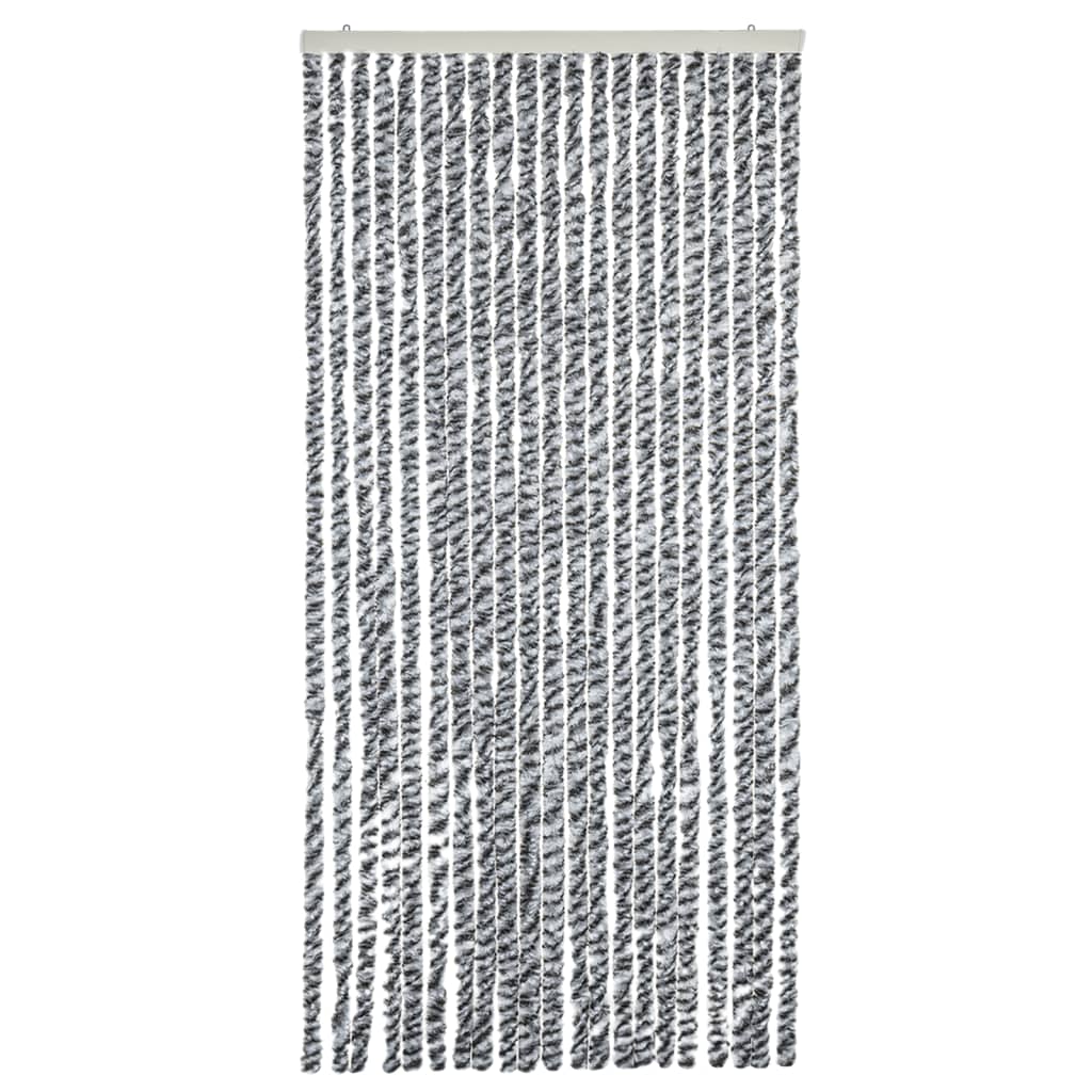vidaXL Zastor protiv insekata sivi i crno-bijeli 90 x 220 cm šenil