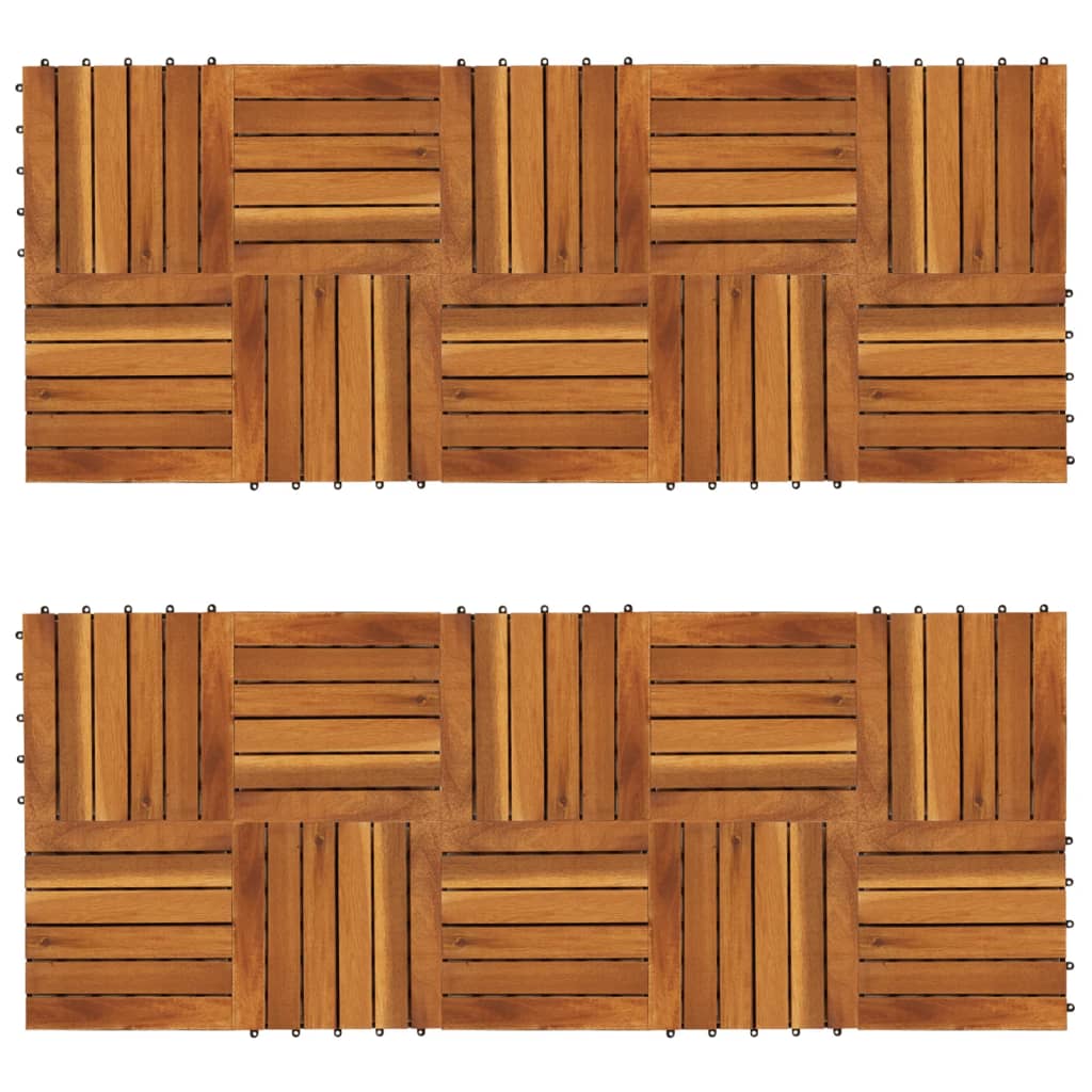 20-dijelni set podnih pločica s okomitim uzorkom 30x30 cm drvo bagrema