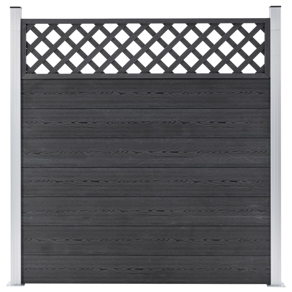 vidaXL Vrtna ograda od WPC-a 180 x 185 cm siva