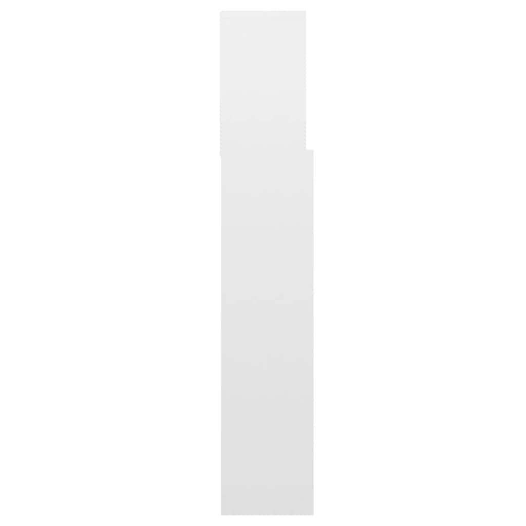 vidaXL Uzglavlje s ormarićem visoki sjaj bijelo 160 x 19 x 103,5 cm