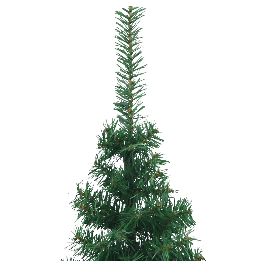vidaXL Kutno umjetno božićno drvce zeleno 240 cm PVC