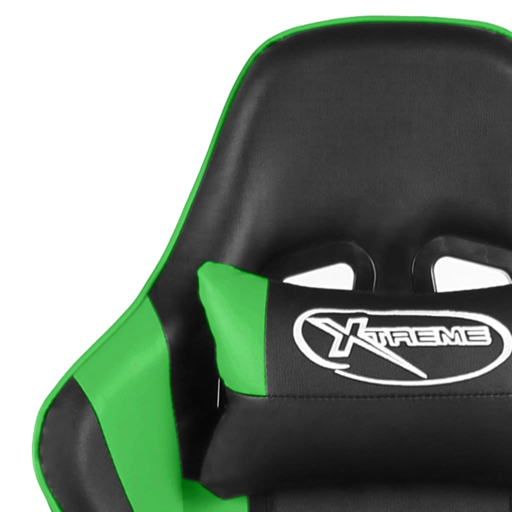 vidaXL Okretna igraća stolica zelena PVC