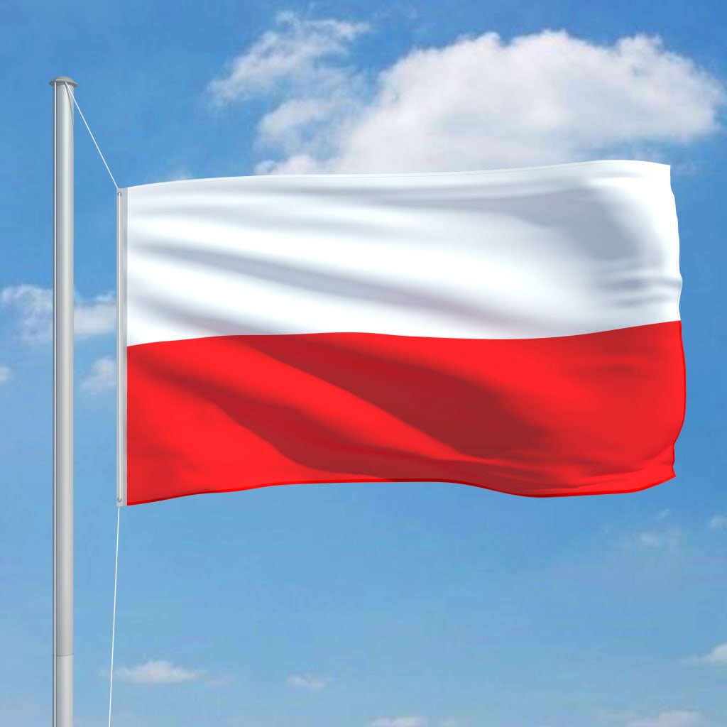 vidaXL Poljska zastava 90 x 150 cm