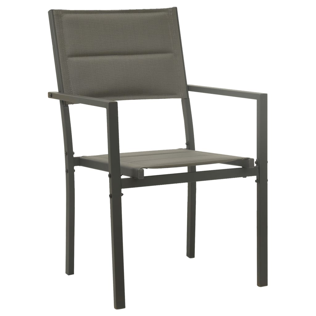 vidaXL Vrtne stolice 4 kom od tekstilena i čelika sive i antracit