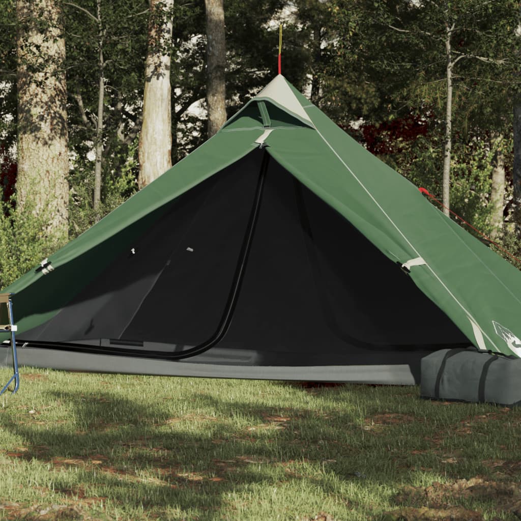 vidaXL Šator za kampiranje za 1 osobu zeleni vodootporni