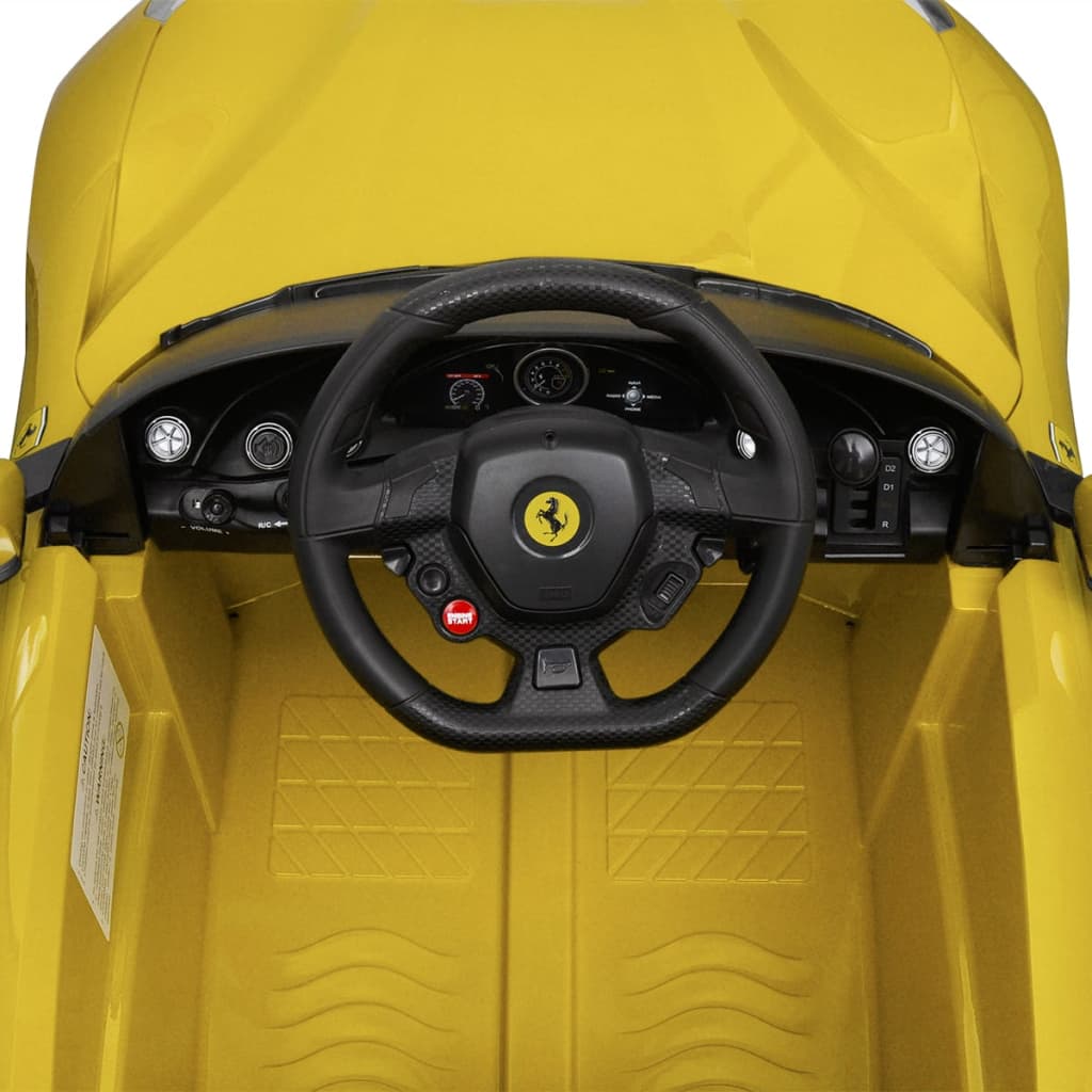 vidaXL Autić "Ferrari F12" Žuti 6 V s Daljinskim Upravljačem
