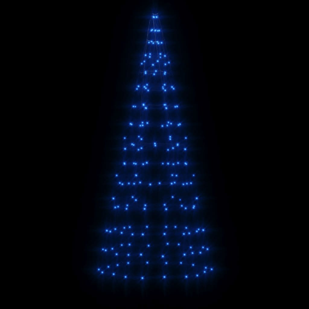 vidaXL Svjetlo za božićno drvce na stijegu 200 LED plave 180 cm