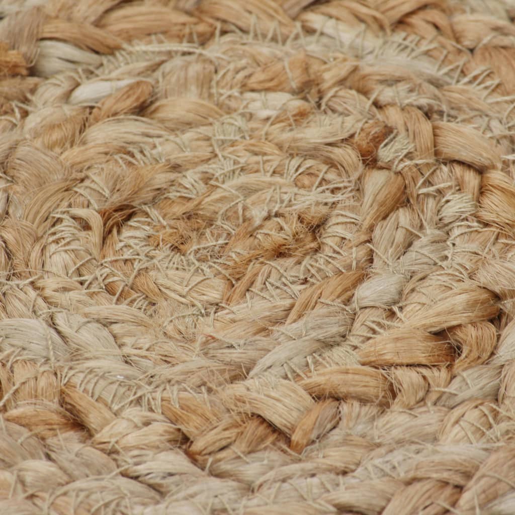 vidaXL Ukrasni pleteni tepih od jute 180 cm okrugli