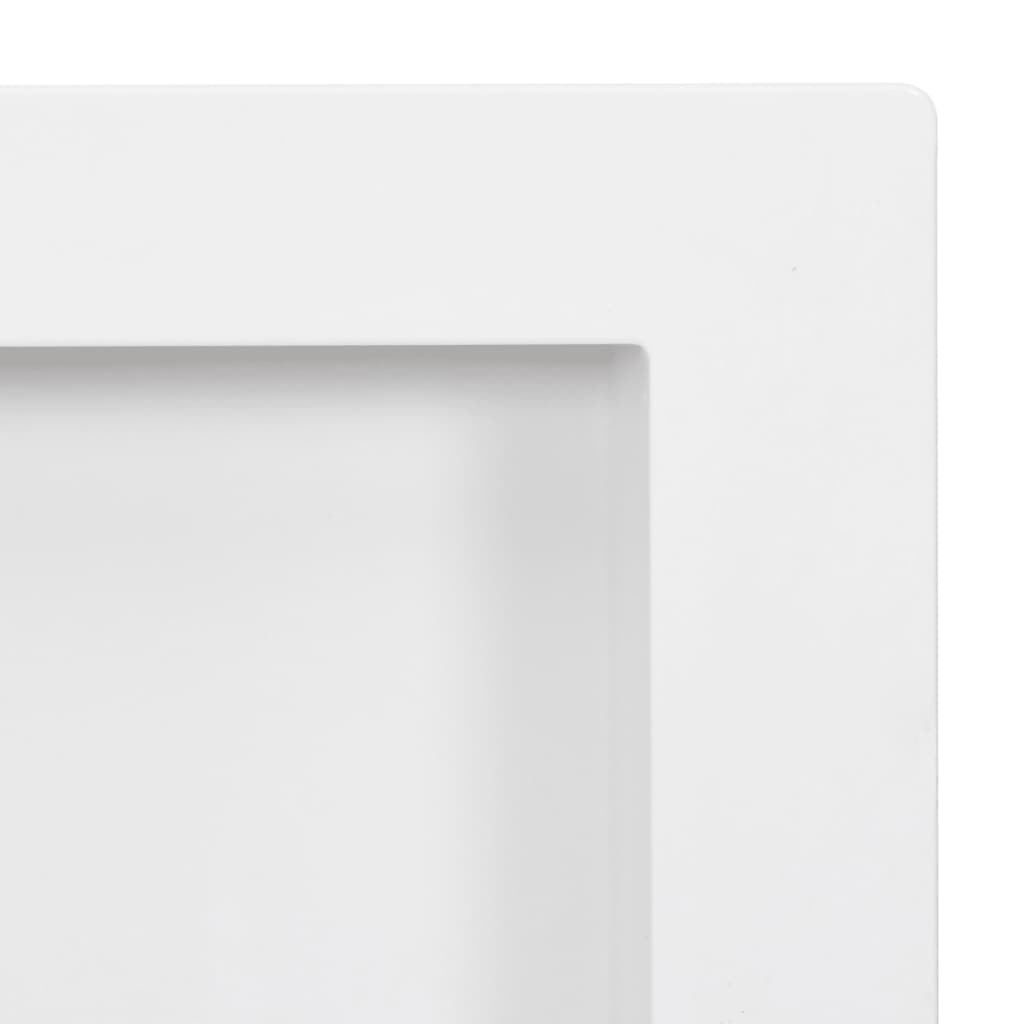 vidaXL Niša za tuš s 3 odjeljka mat bijela 41 x 99 x 9 cm