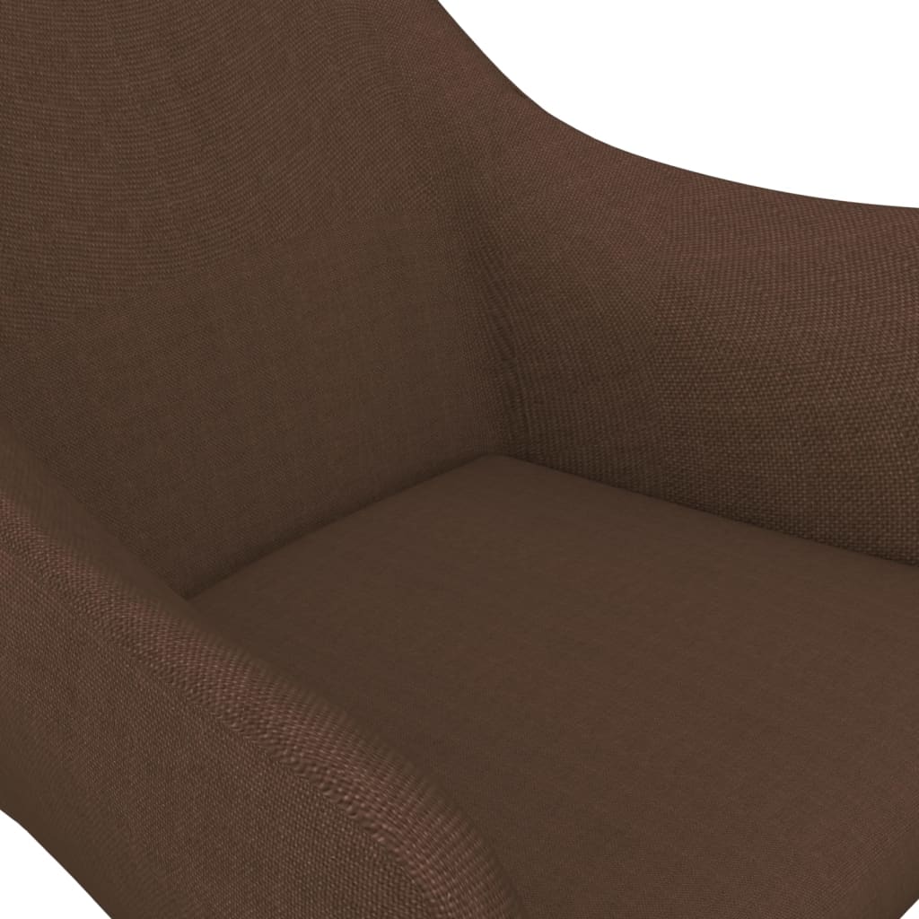 vidaXL Okretne blagovaonske stolice od tkanine 2 kom smeđe