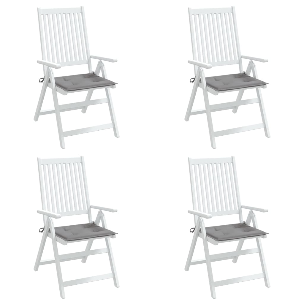 vidaXL Jastuci za vrtne stolice 4 kom sivi 50 x 50 x 3 cm od tkanine