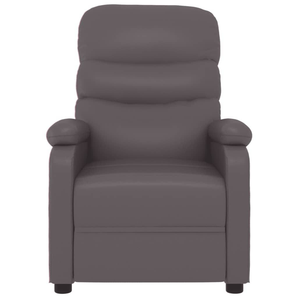 vidaXL Masažna fotelja od umjetne kože siva