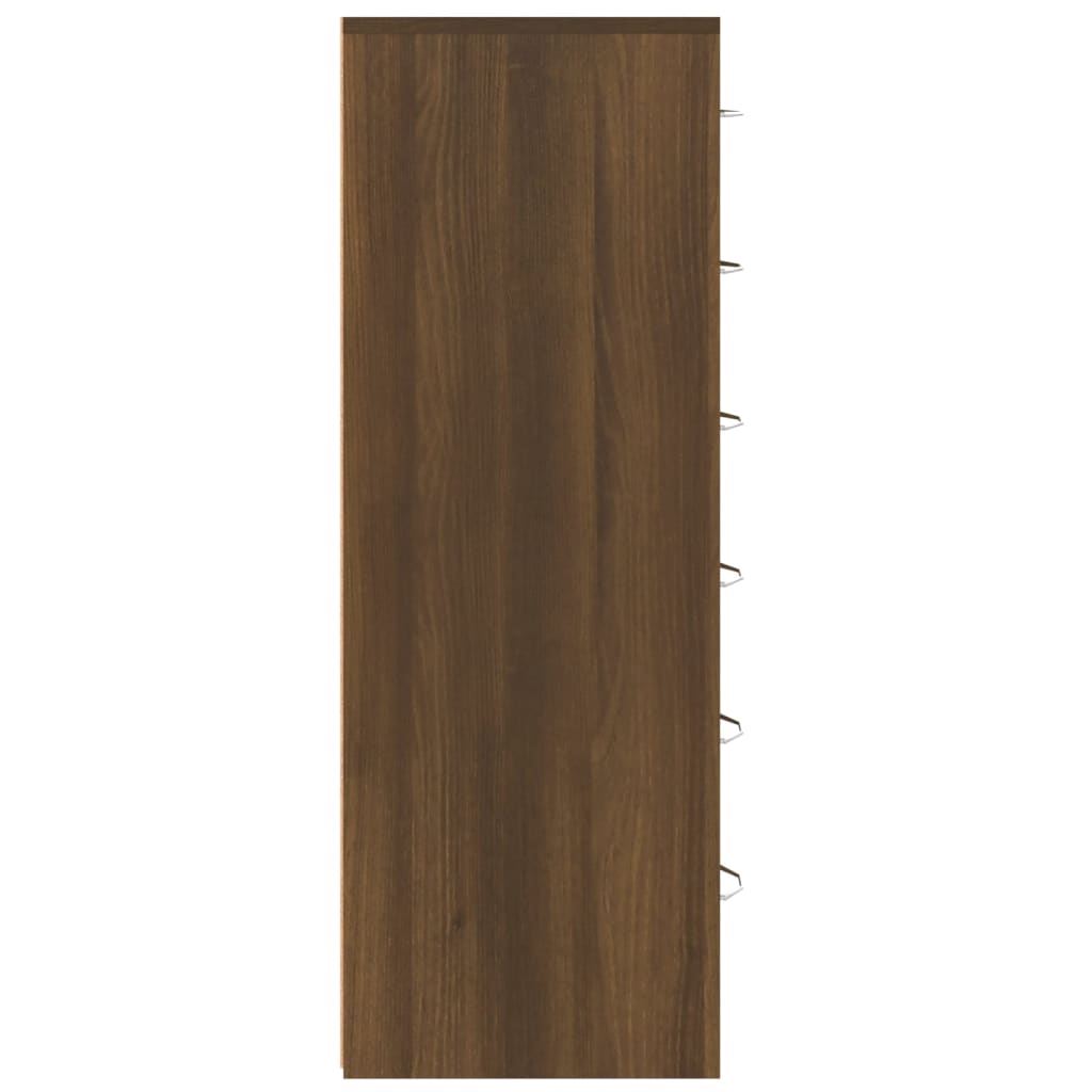 vidaXL Komoda sa 6 ladica boja smeđeg hrasta 50 x 34 x 96 cm drvena