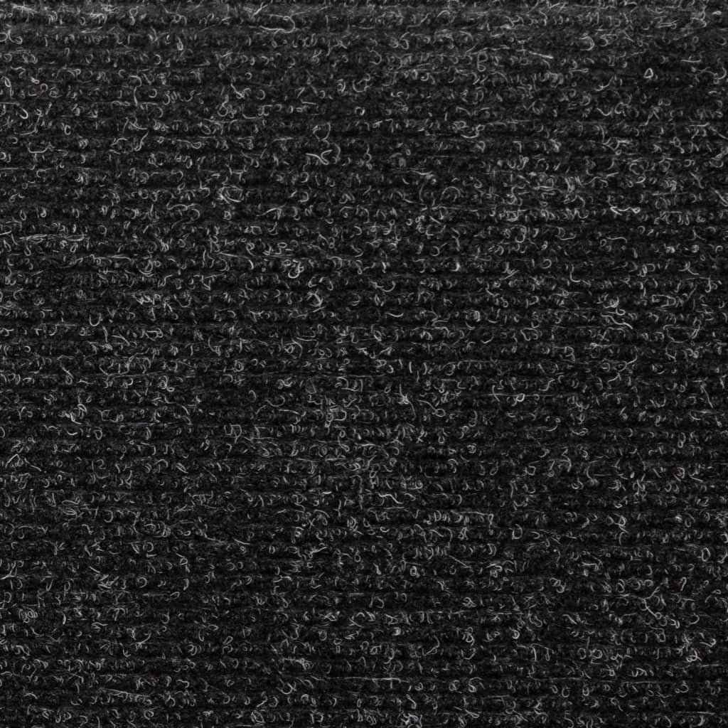 vidaXL Otirači za stepenice 5 kom crni 65x21x4 cm prošiveni