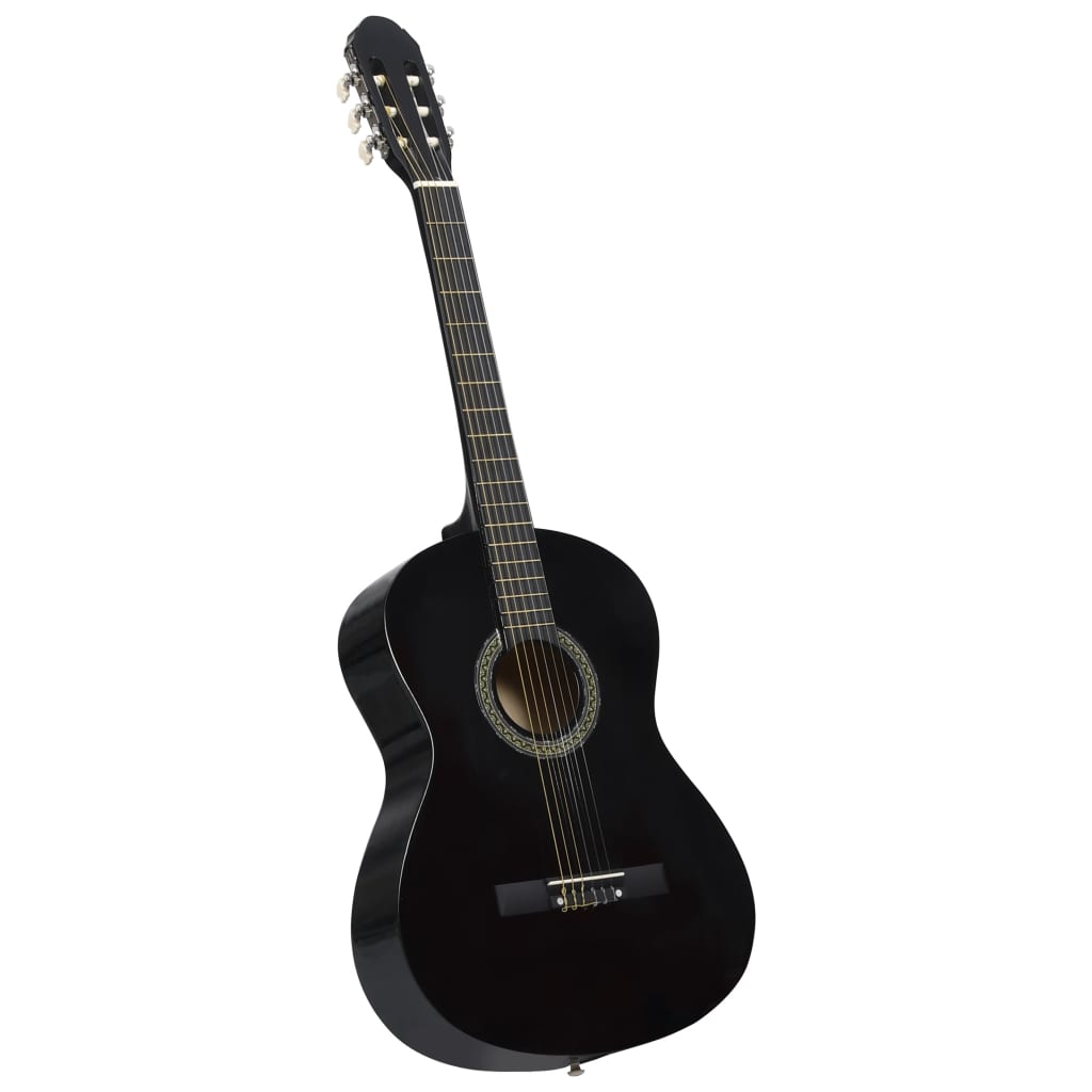 vidaXL Klasična gitara za početnike crna 4/4 39" od drva lipe