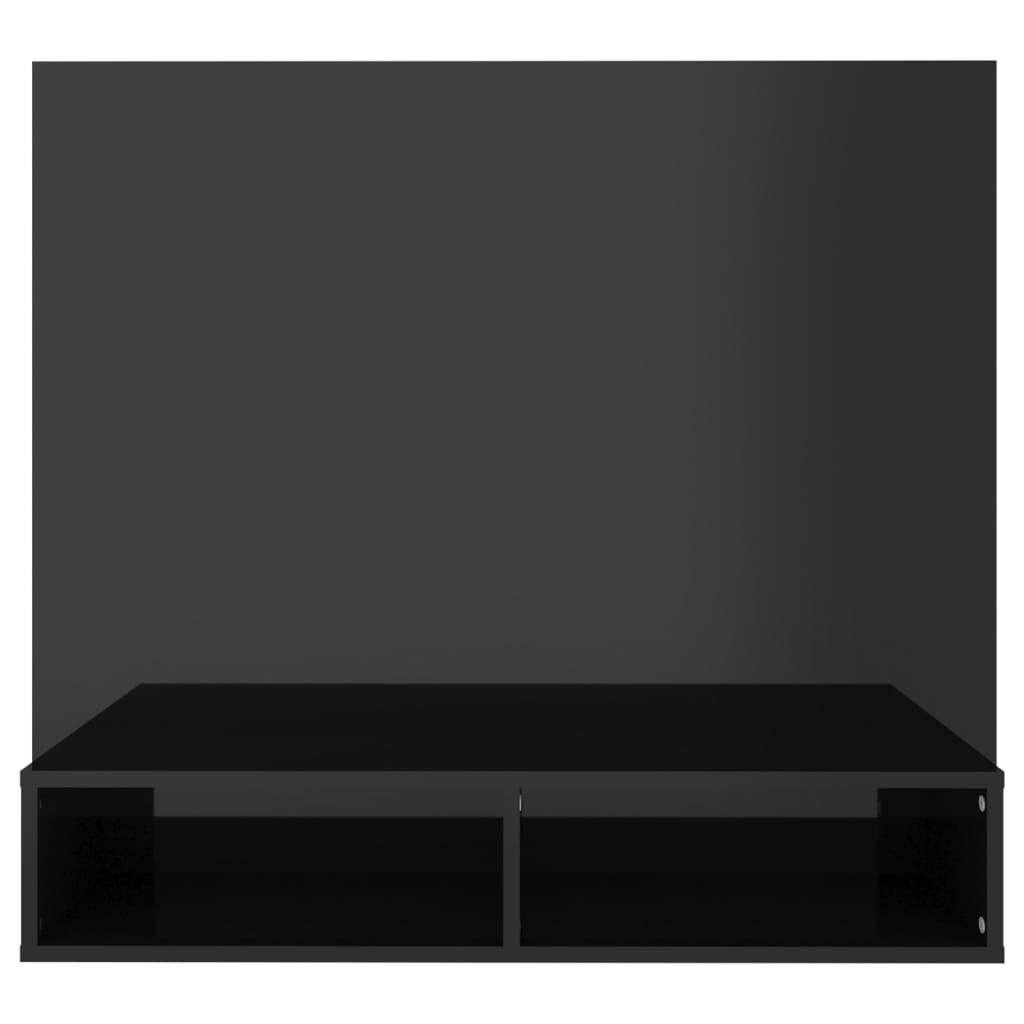 vidaXL Zidni TV ormarić visoki sjaj crni 102 x 23,5 x 90 cm od iverice