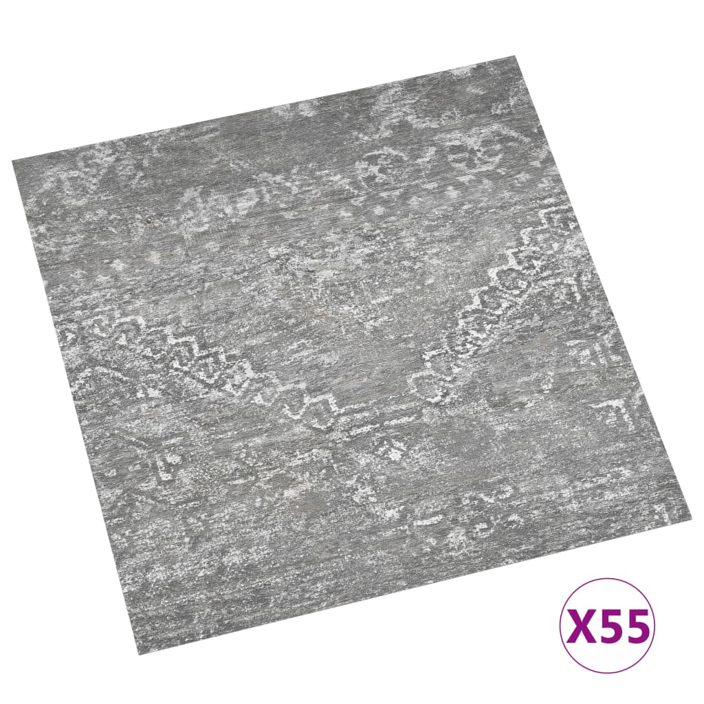 vidaXL Samoljepljive podne obloge 55 kom PVC 5,11 m² siva boja betona