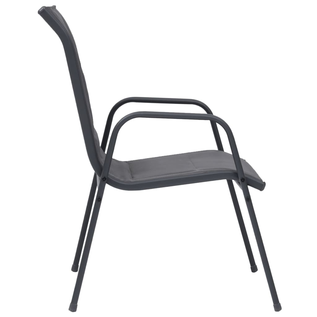 vidaXL Složive vrtne stolice 2 kom od čelika i tekstilena antracit