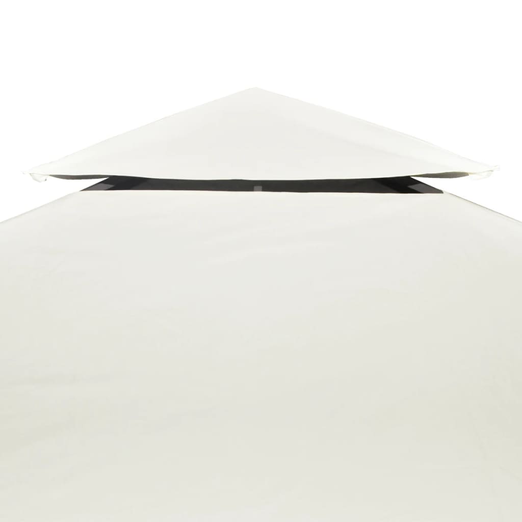 vidaXL Zamjenski pokrov za sjenicu 310 g/m² krem bijeli 3 x 3 m