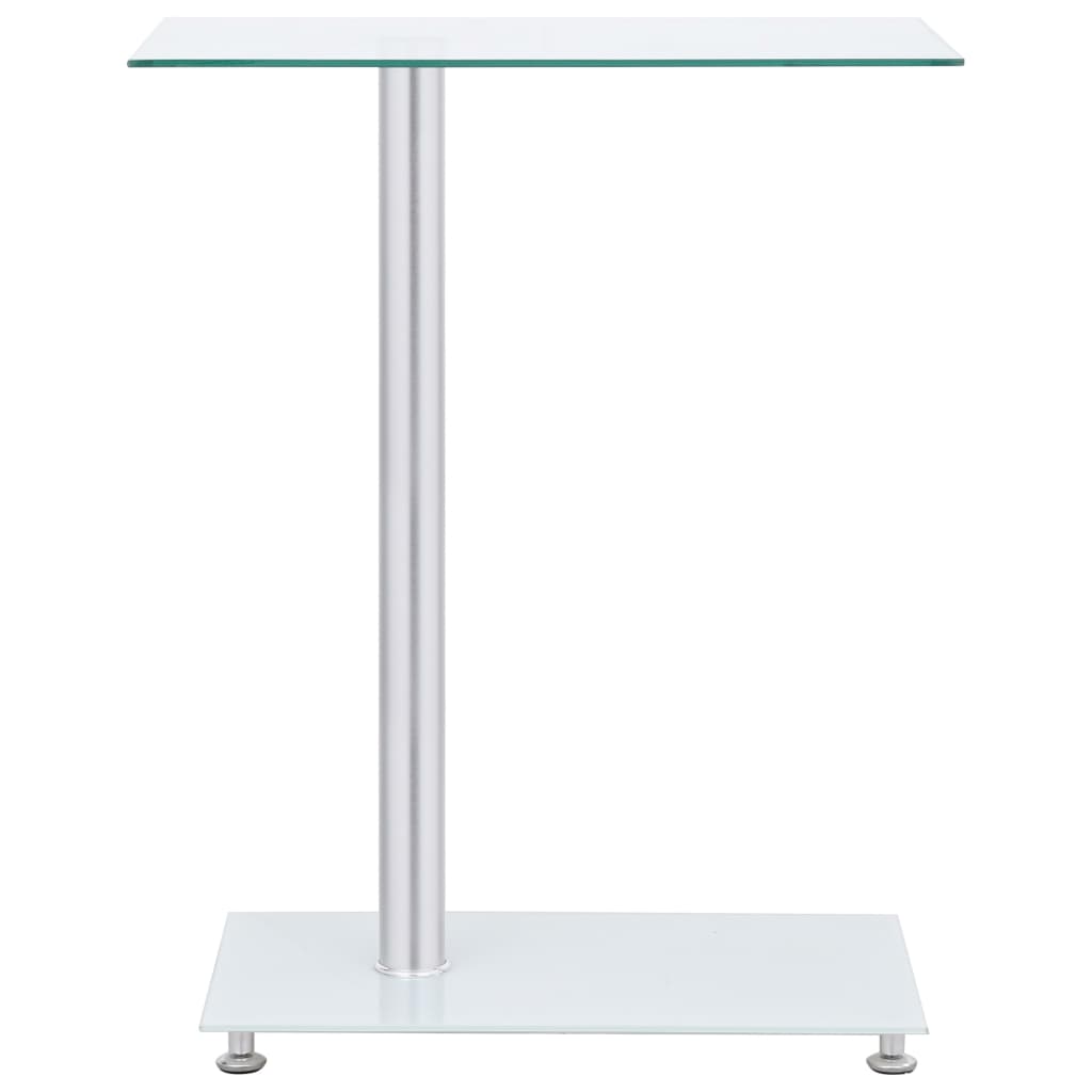 vidaXL Bočni stolić U-oblika prozirni 45x30x58 cm od kaljenog stakla