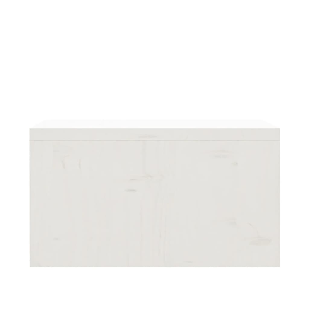 vidaXL Stalak za monitor bijeli 50 x 27 x 15 cm od masivne borovine