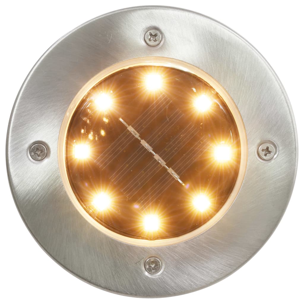 vidaXL Solarne podne svjetiljke s LED žaruljama 8 kom tople bijele