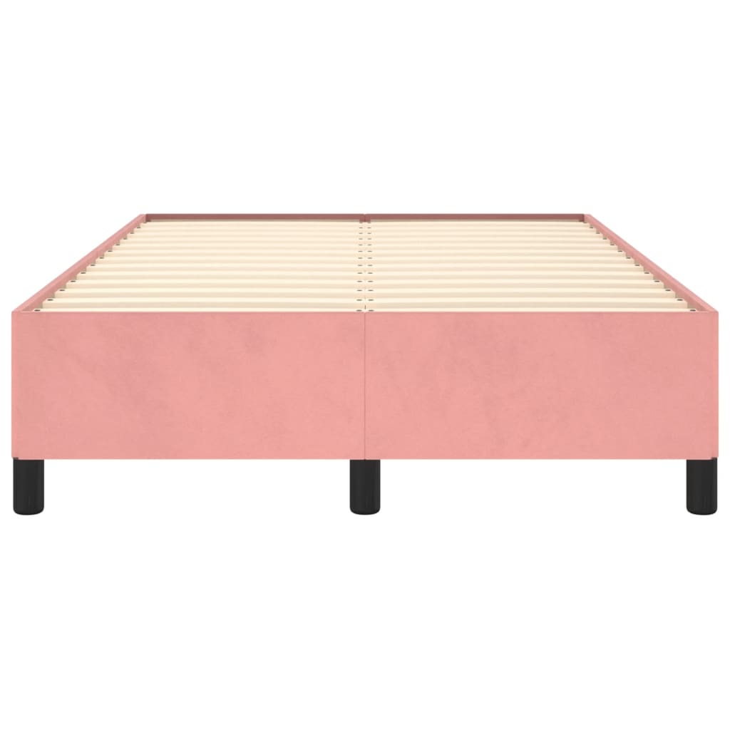 vidaXL Okvir za krevet ružičasti 120 x 190 cm baršunasti