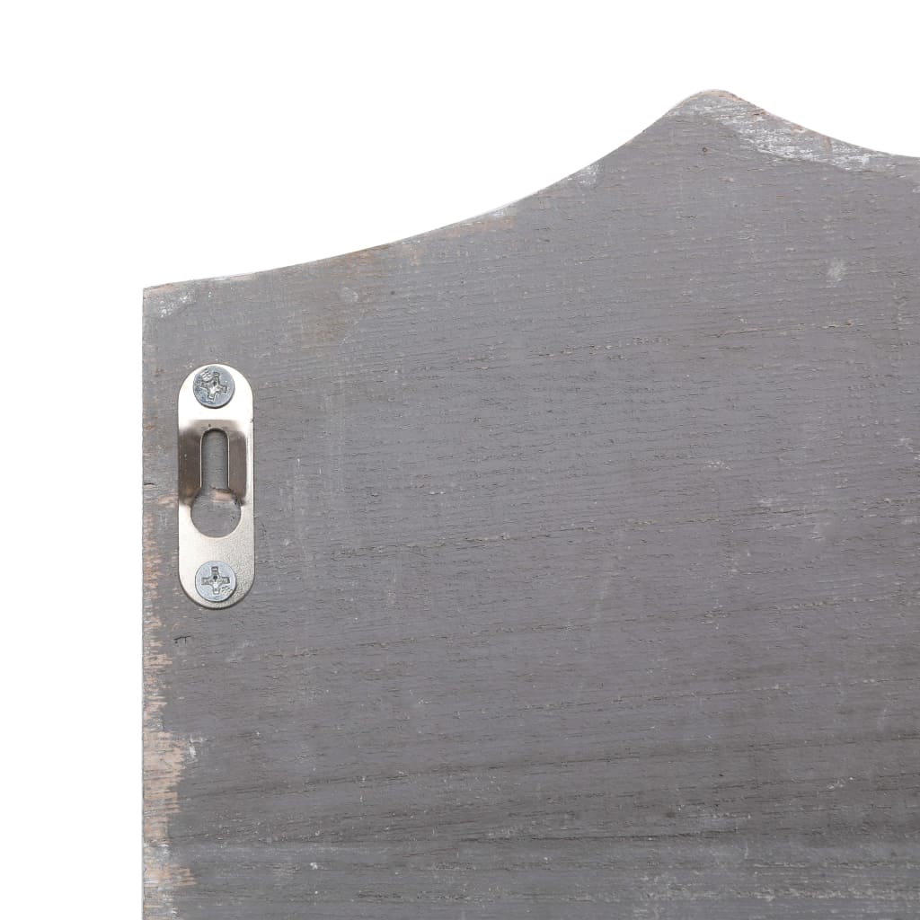 vidaXL Zidna vješalica za kapute siva 50 x 10 x 23 cm drvena