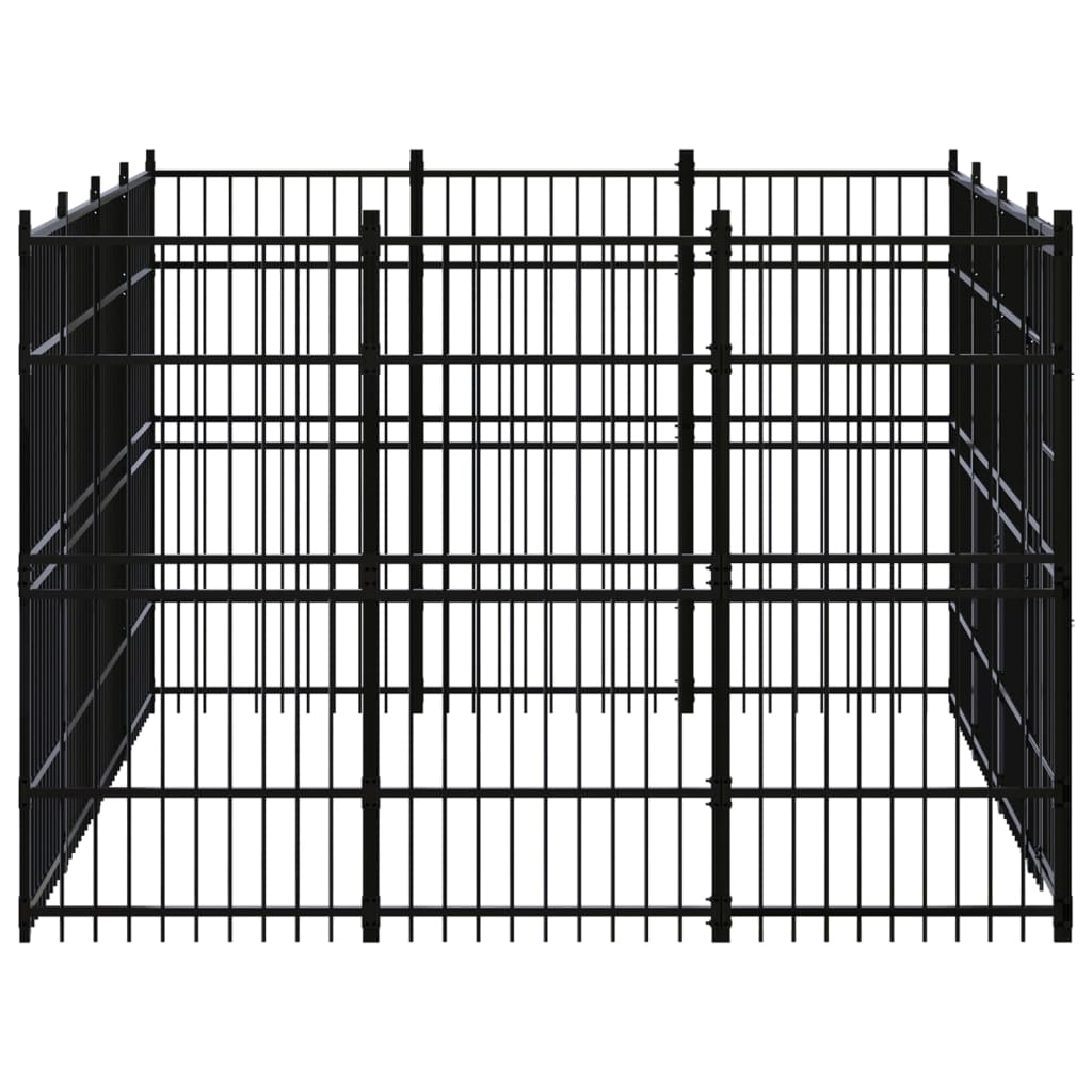 vidaXL Vanjski kavez za pse čelični 11,06 m²