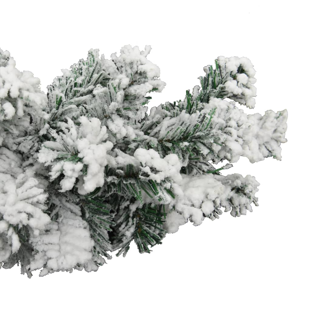 vidaXL Božićna girlanda sa snijegom zelena 20 m PVC