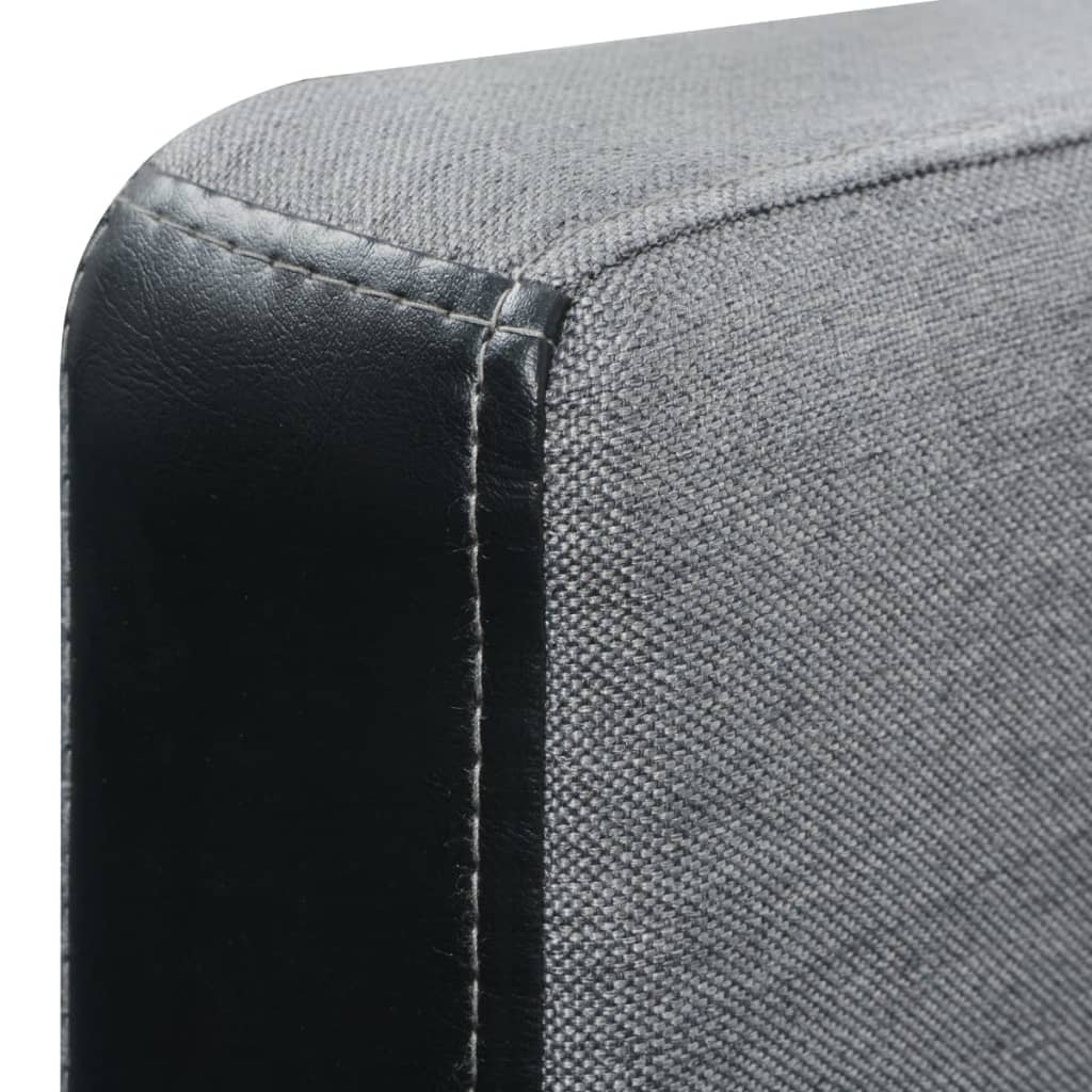vidaXL Kutna garnitura na razvlačenje crno-siva od tkanine