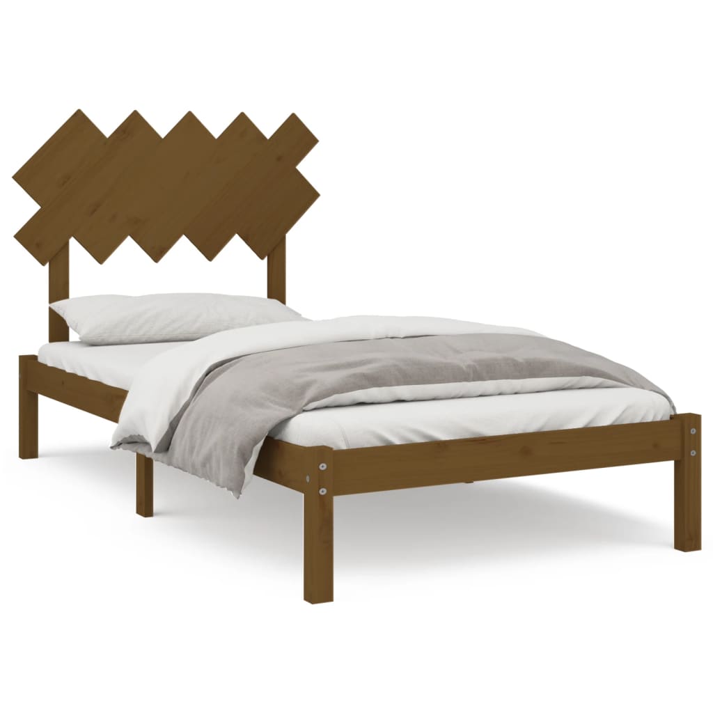 vidaXL Okvir za krevet smeđa boja meda 100 x 200 cm od masivnog drva