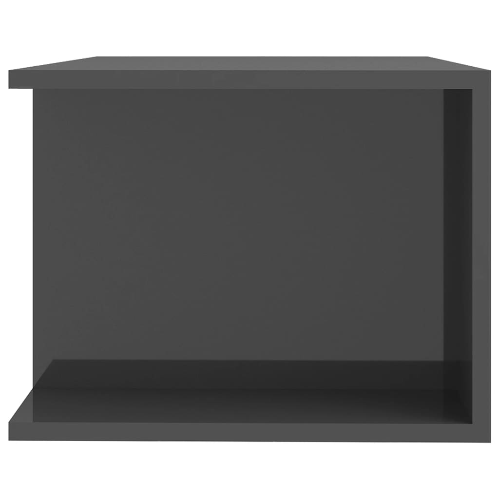 vidaXL TV ormarić s LED svjetlima visoki sjaj sivi 90 x 39 x 30 cm