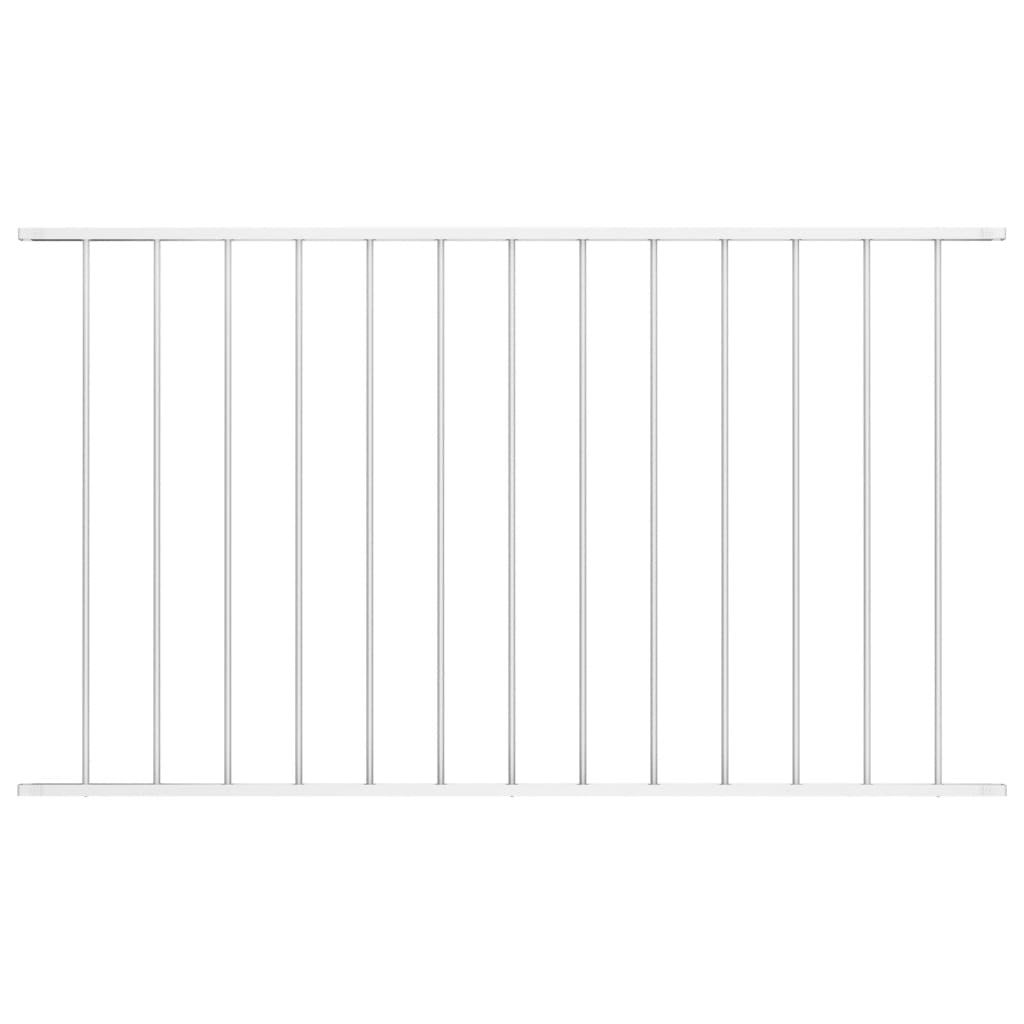 vidaXL Panel za ogradu od čelika obloženog prahom 1,7 x 1,25 m bijeli