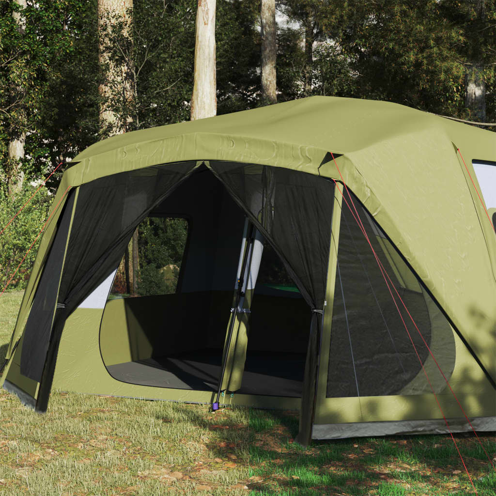 vidaXL Obiteljski šator za 10 osoba zeleni vodootporni brzo otpuštanje