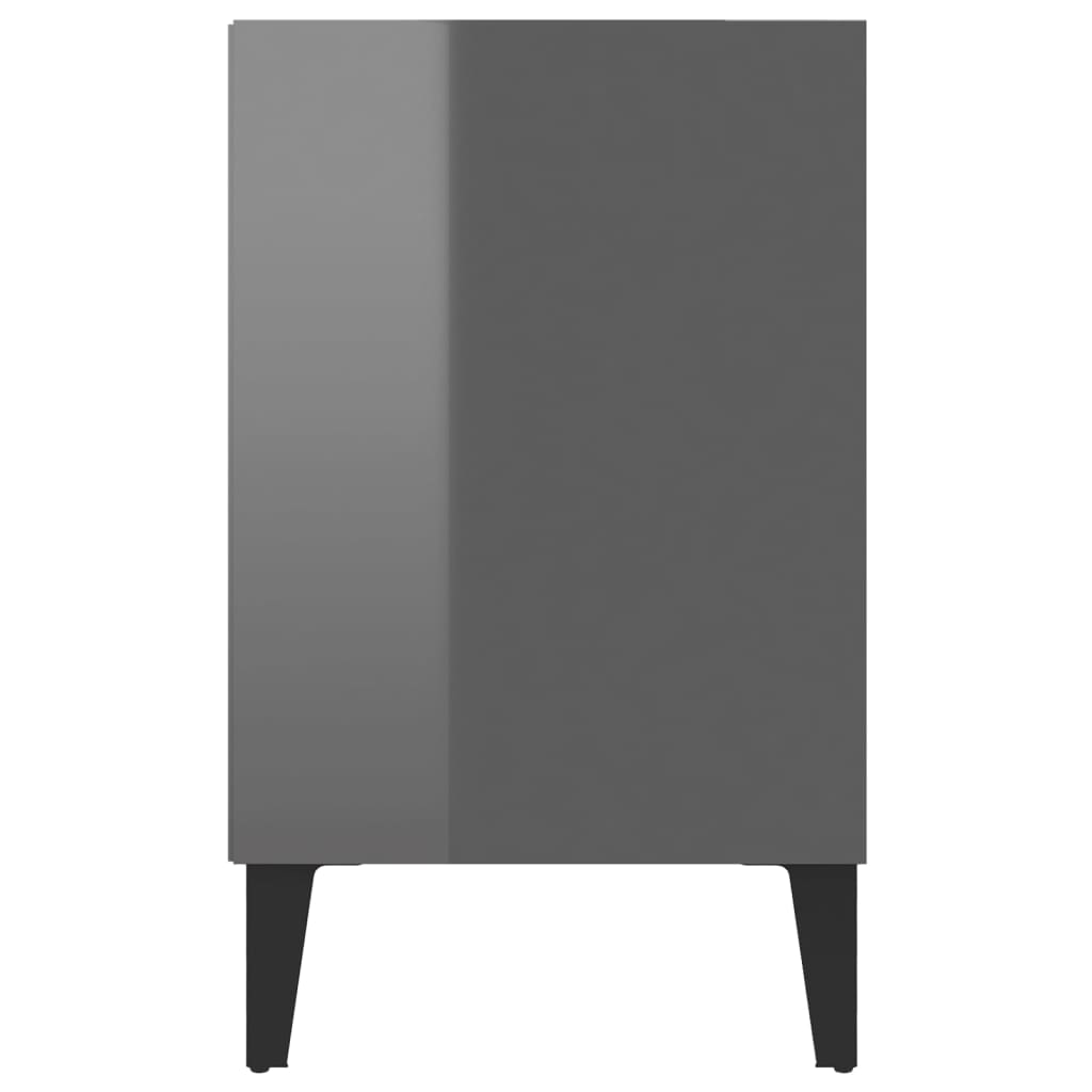 vidaXL TV ormarić s metalnim nogama sjajni sivi 103,5 x 30 x 50 cm