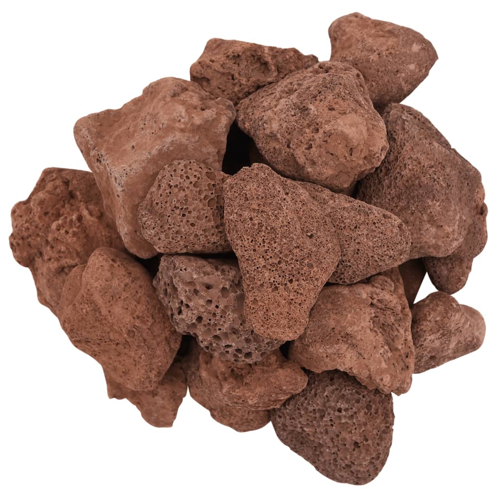 vidaXL Vulkansko kamenje 25 kg crveno 5 - 8 cm