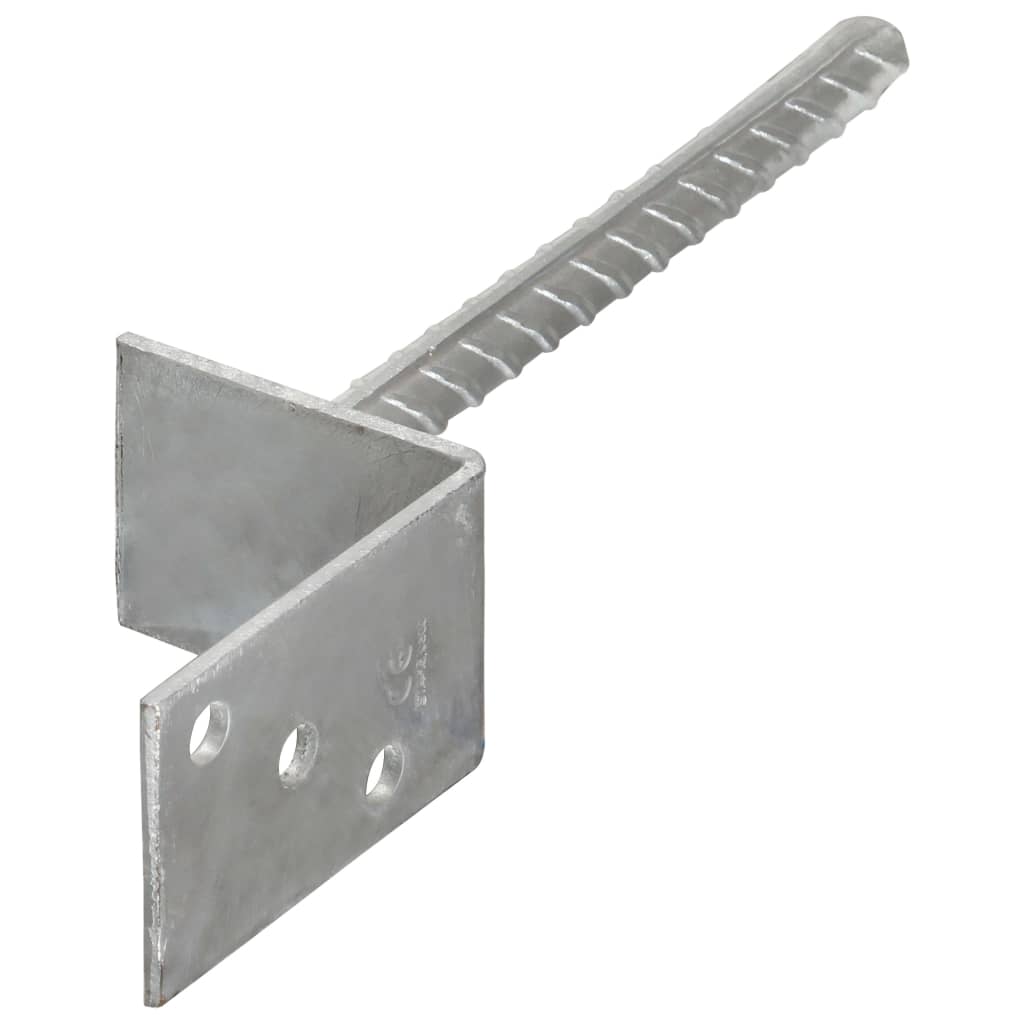 vidaXL Sidra za ogradu 6 kom srebrna 8 x 6 x 30 cm pocinčani čelik