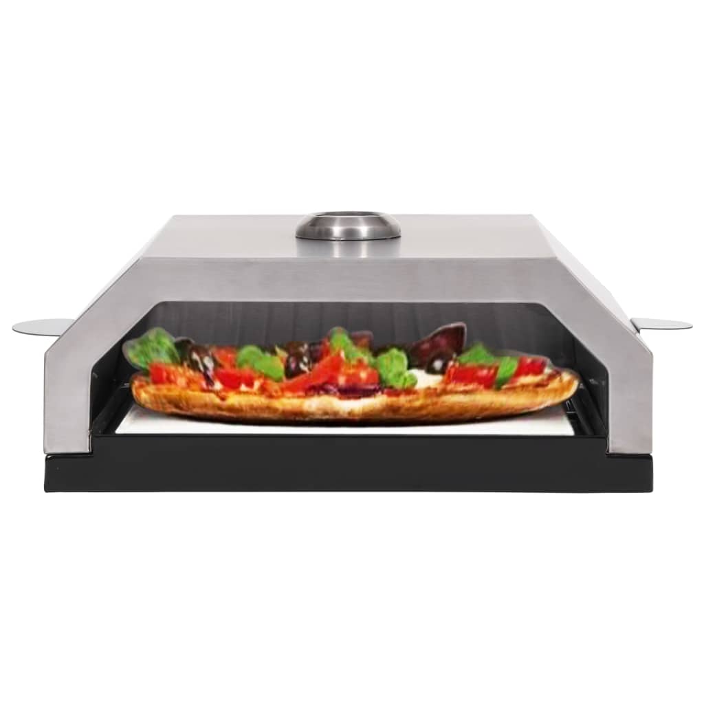 vidaXL Pećnica za pizzu s keramičkim kamenom na plin ili drveni ugljen
