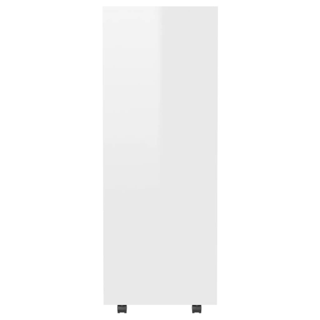 vidaXL Ormar visoki sjaj bijeli 80 x 40 x 110 cm od iverice