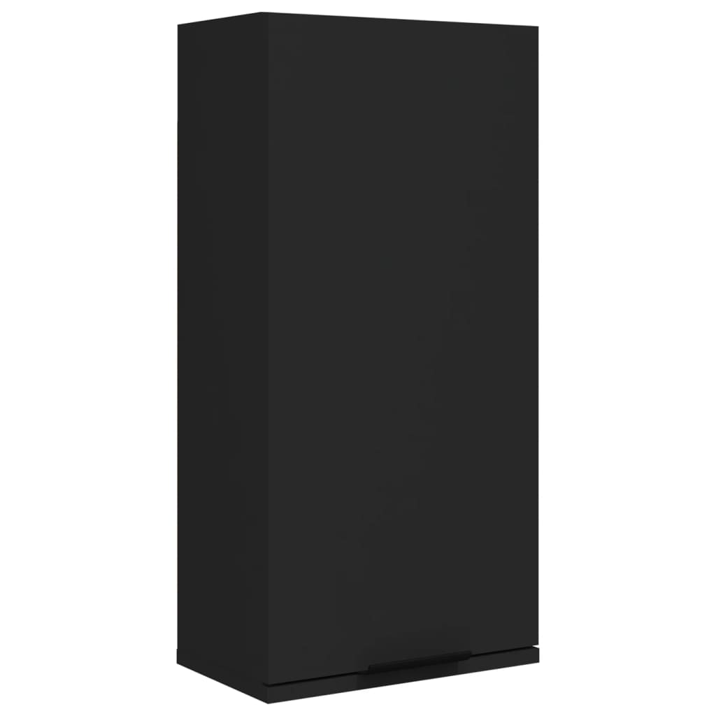 vidaXL Zidni kupaonski ormarić crni 32 x 20 x 67 cm