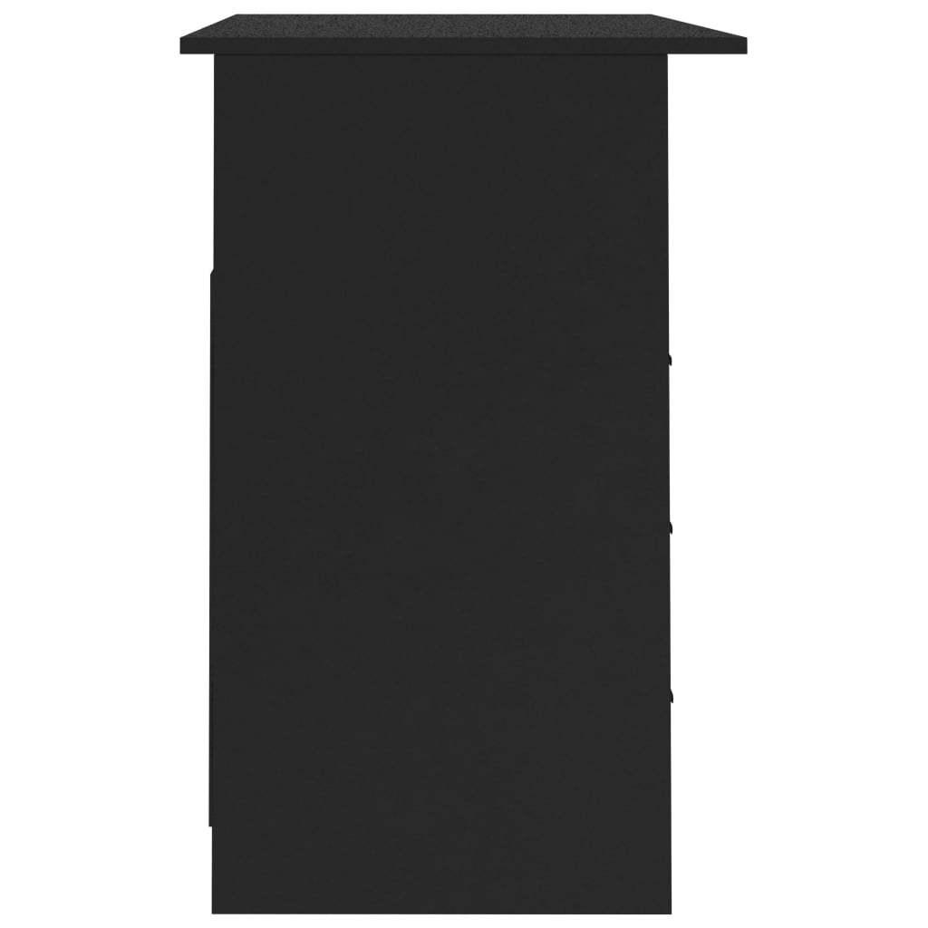vidaXL Radni stol s ladicama crni 110 x 50 x 76 cm od iverice
