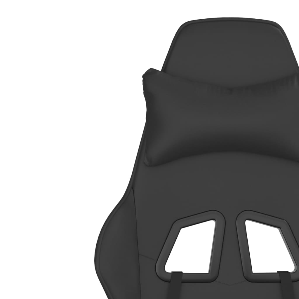 vidaXL Masažna igraća stolica s osloncem za noge crna od umjetne kože